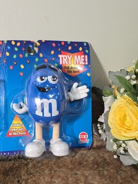 Blue M&M Candy Dispenser - Try Me!